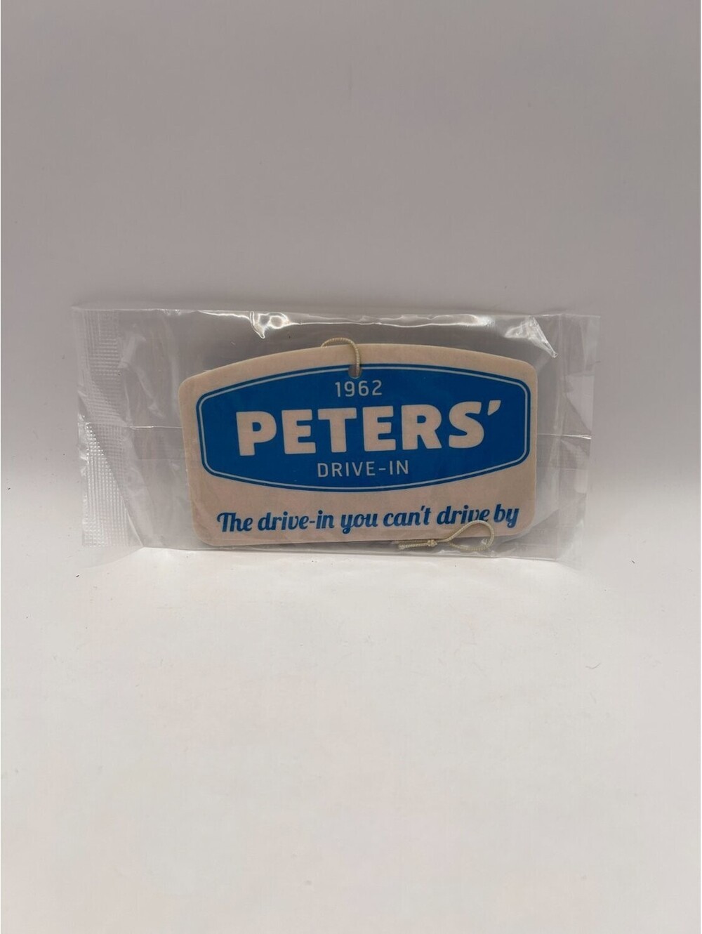 Peters' Drive-In Car Air Freshener Calgary Alberta Restaurant Promo Sealed blue